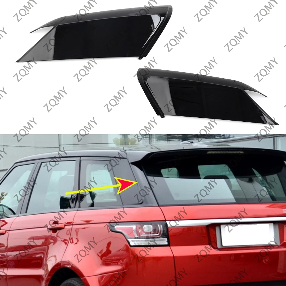 2PCS Rear Outside D Pillar Finish Molding Trim For Land Rover Range Rover Sport 2014 2015 2016 2017 2018 2019 2020 2021 2022