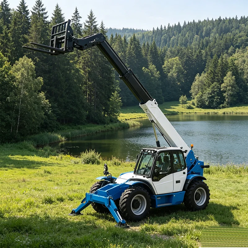 Industrial Telehandler With Strong Lifting Capacity Designed For Construction And Warehouse Heavy Load Operations