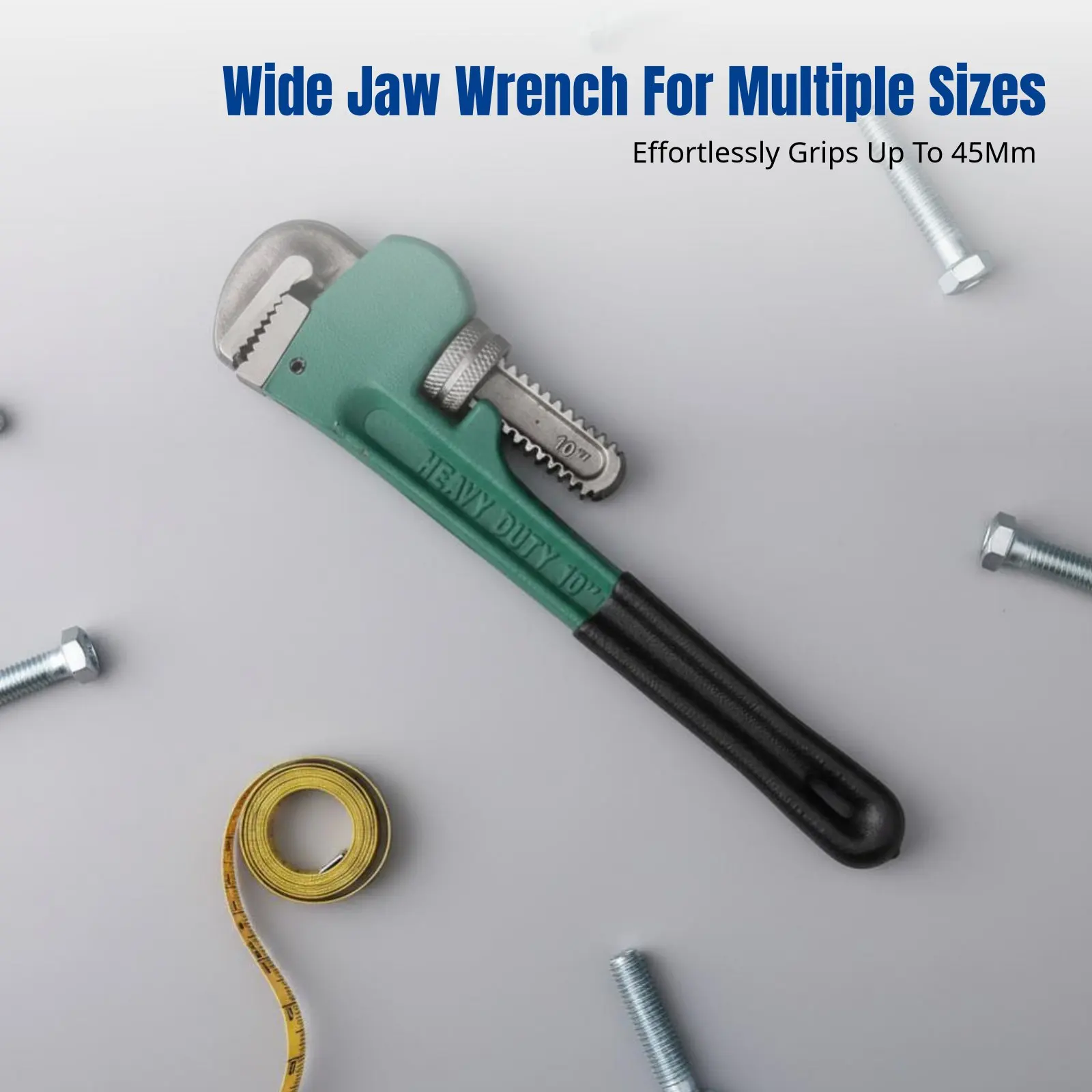 Pipe Wrench, Heavy-Duty Adjustable Pliers, Large, Multi-Function Auto-Tightening Plumbing Tool for Home Installation and Removal