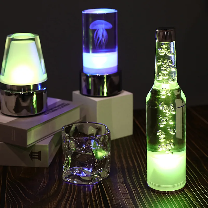 Latest Metal Rechargeable Table Lamps RGB Gradient Game Hall Clear Bar Acrylic Atmosphere Table Lamp Decorative Night Lights Hot