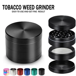 40/50/63mm Dry Herb Grass Tobacco Smoke Grinder Zinc Alloy 4 Layer Manual Spice Herbal Grinders for Smoking Accessories