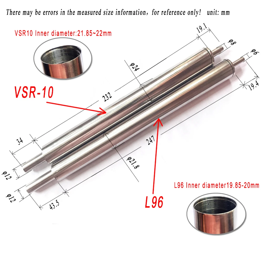 CNC Professional Cylinder Kit Pneumatic Tool Air Piston Component Air Tools VSR10 L96 Tokyo Marui Toy Dissipation Cylinder