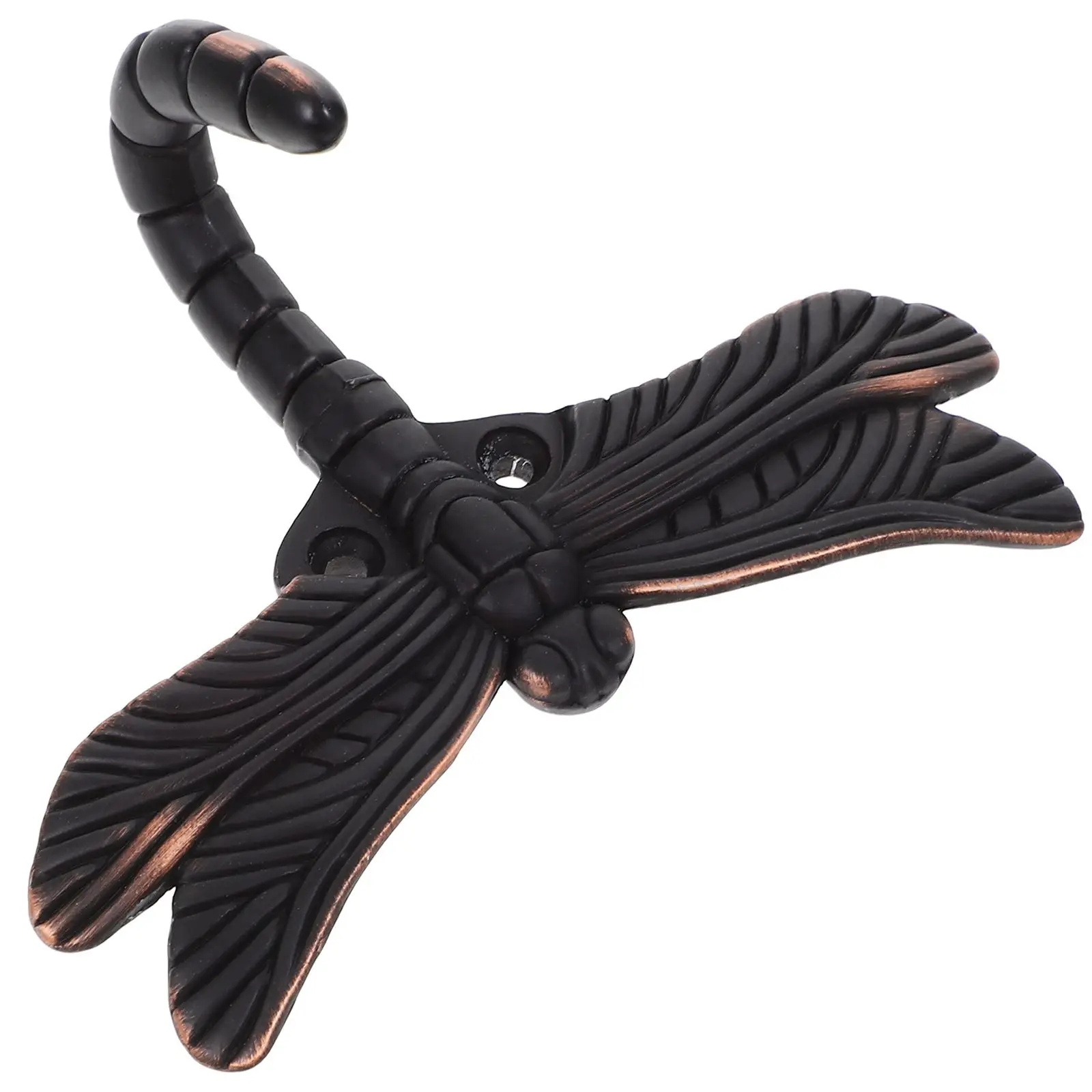 

Creative Coat Hooks Wall Mount Dragonfly Shape Zinc Alloy Vintage Thick Hook for Bathroom Kitchen Hotel Towel Clothes Storage