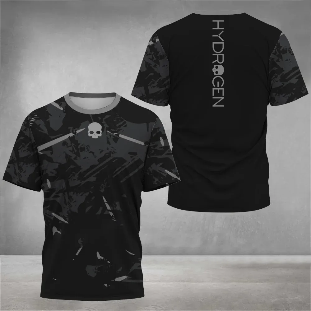 Camiseta esportiva de moda masculina de verão, tênis respirável, badminton, corrida, roupas esportivas, casual, folgada, manga curta, T-shi