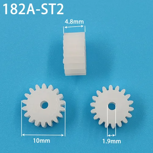 Imagen 2 del producto Módulo 182A 0,5 M engranaje 18 dientes piezas de montaje de Motor de engranaje de plástico accesorios de juguete 10 unids/lote