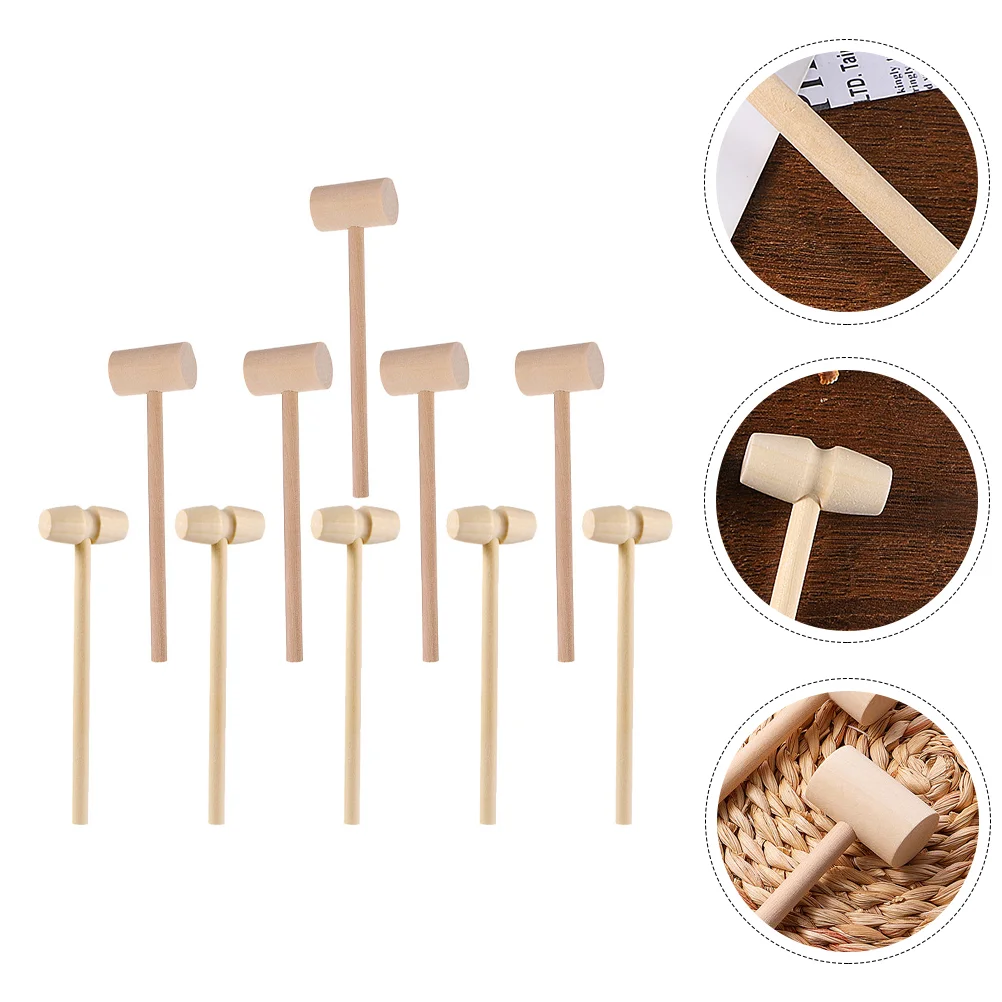 20 Pcs Wooden Hammer Hammers Mini Mallet Pounding Toy Infants Shellfish