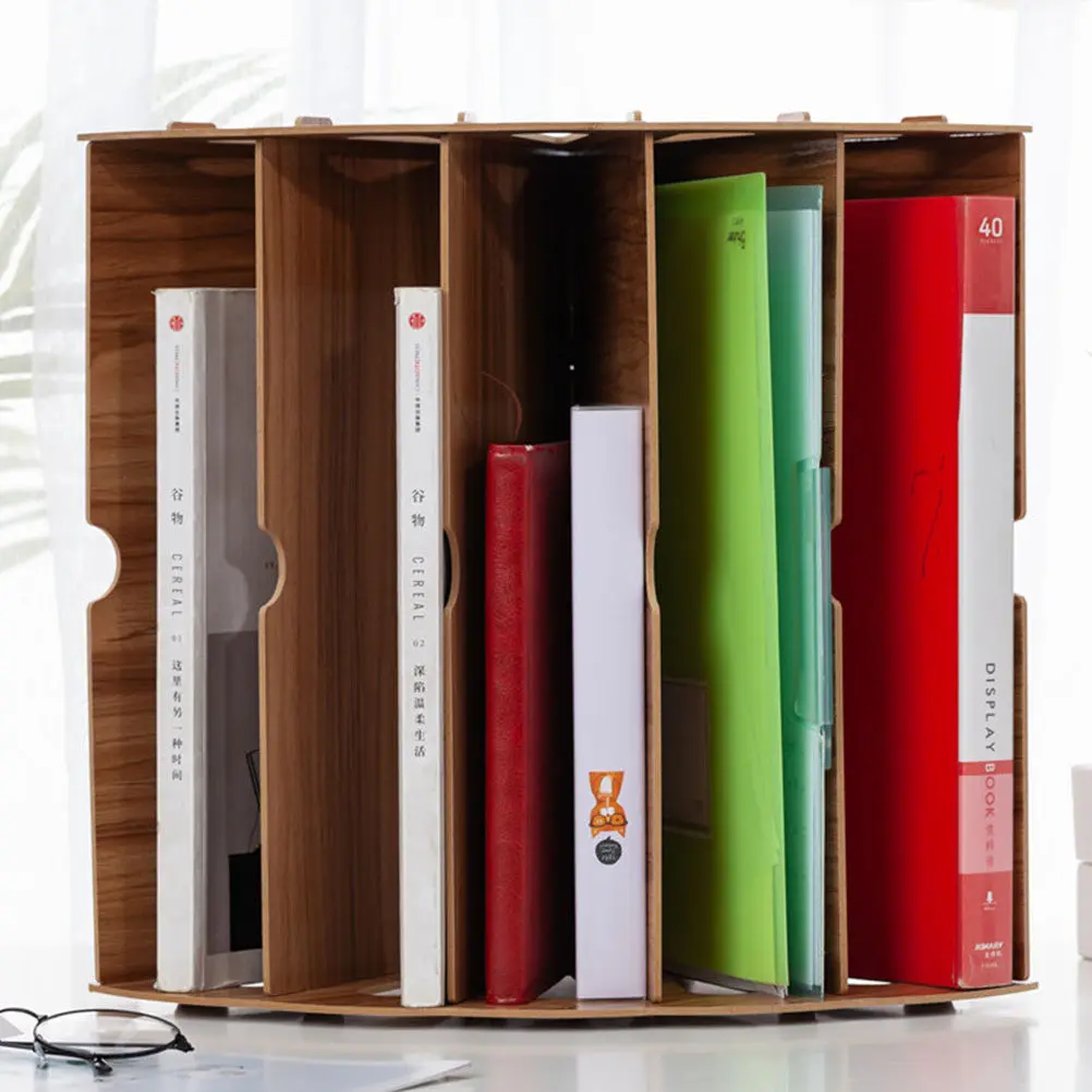 1Pcs Premium Wood Book Rack For Study Room Storage Book Multiple Tier Desktop Shelf Documents