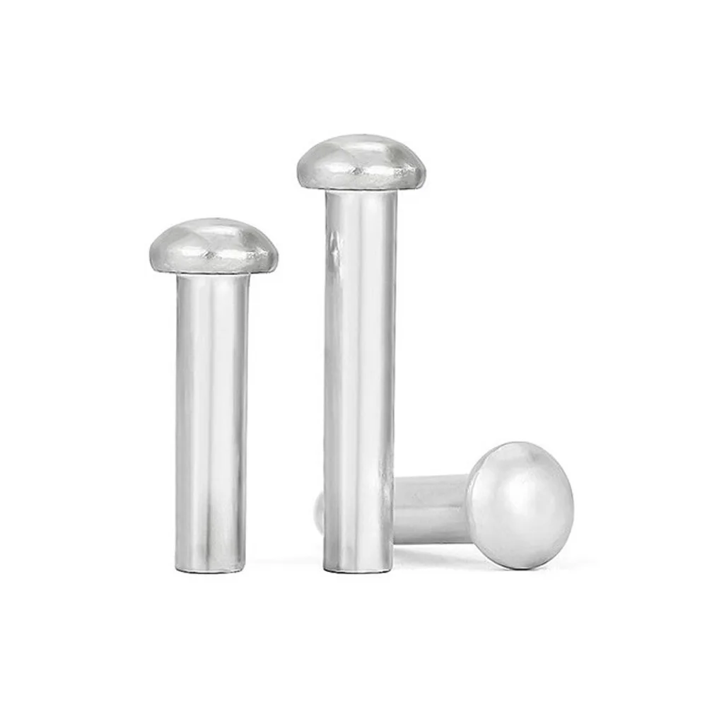 2/100 Stück M2 M2,5 M3 M4 M5 M6 M8 M10 massives Aluminium GB867 Knopf Semi Dome Rundkopf Percussion Punch selbststeckende Niete