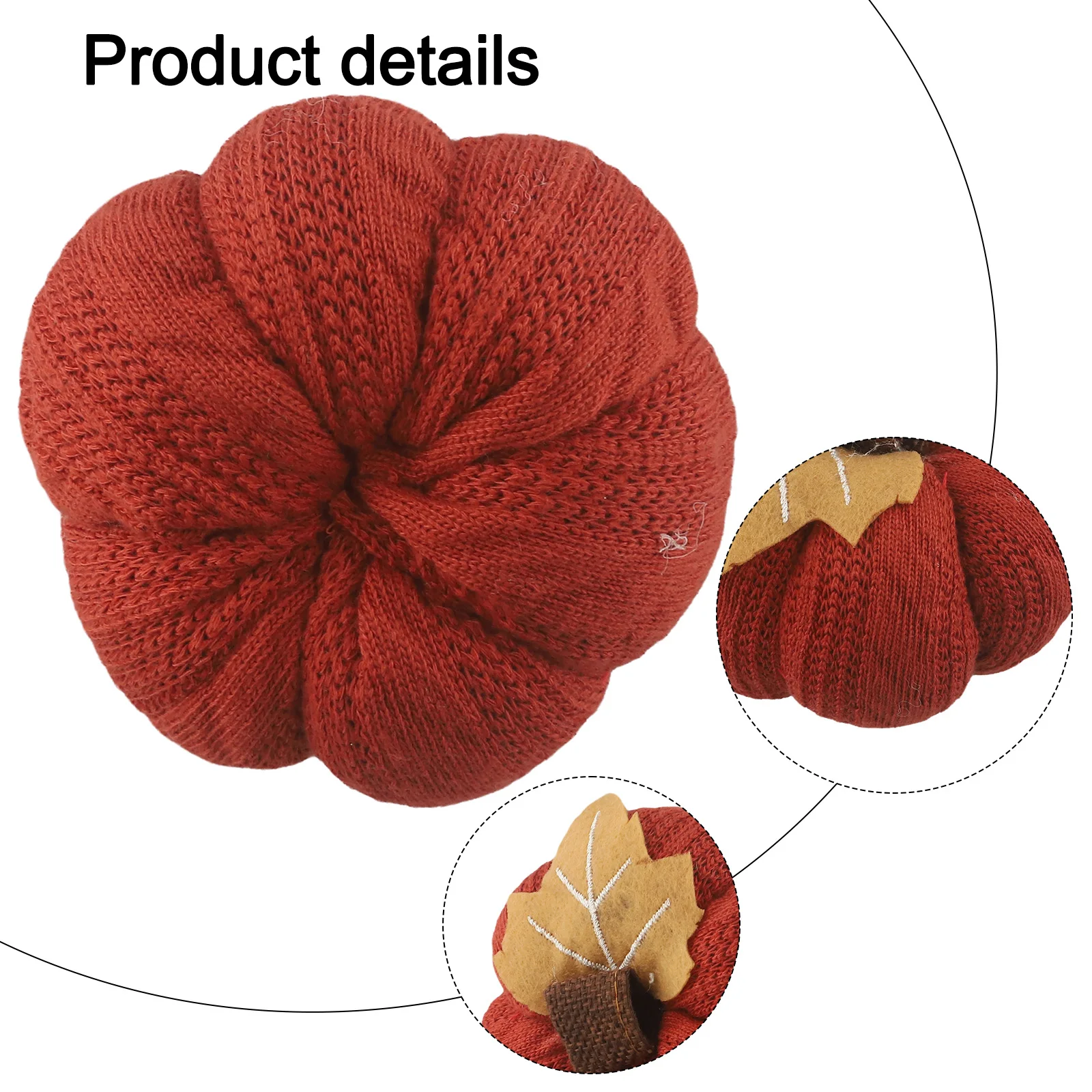 Excellent Craftsmanship Home Décor Fall Ambiance Knitted Pumpkin Ornaments Environmentally Friendly Fall Décor Soft Wool Fabric