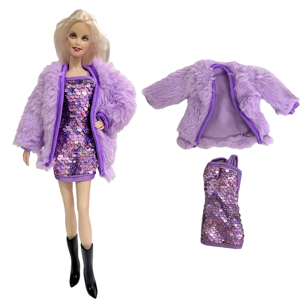 Lot De 8 Tenues De Poupée Compatibles Barbie – Robes, Hauts, Accessoires, Chaussures, Sac, Lunettes, Collier