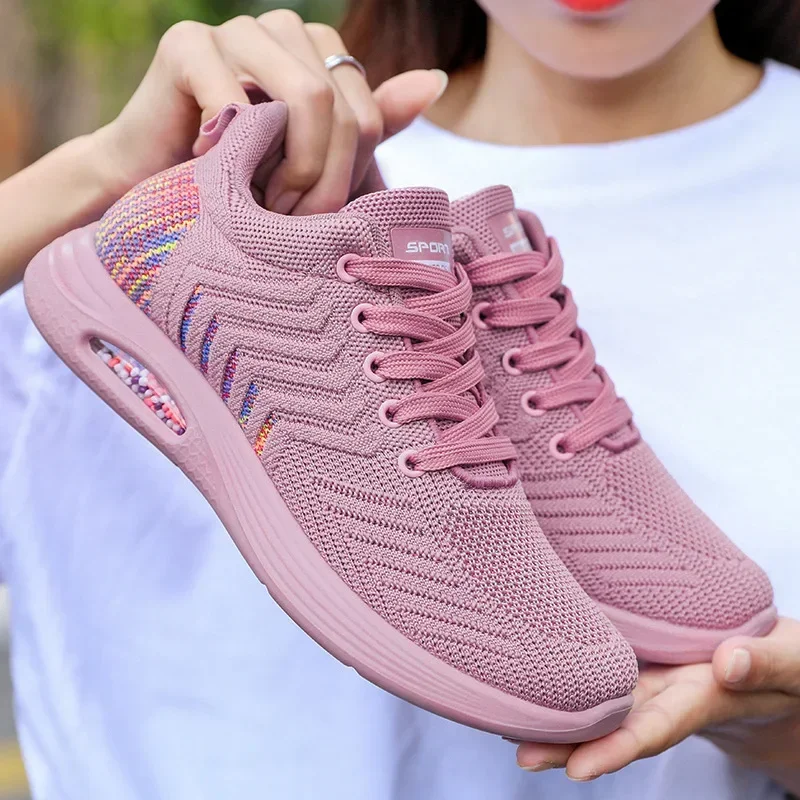 

Air Cushion Sports Shoes Fashion and Trendy Women Shoes Elastic Band Casual Sneakers Shoes for Women Zapatos De Mujer 2023