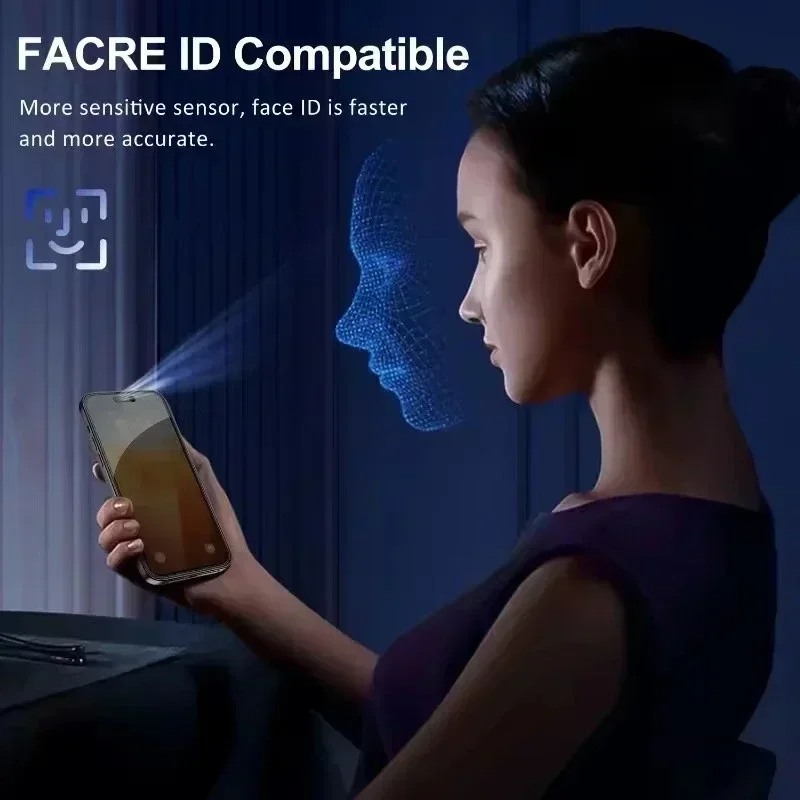 1-5 Piezas Protector de Pantalla de Privacidad para iPhone 17/16/15/14Pro Max/13/11/X/XS Max/XR - Vidrio Templado de Cobertura Completa Antiespía 4