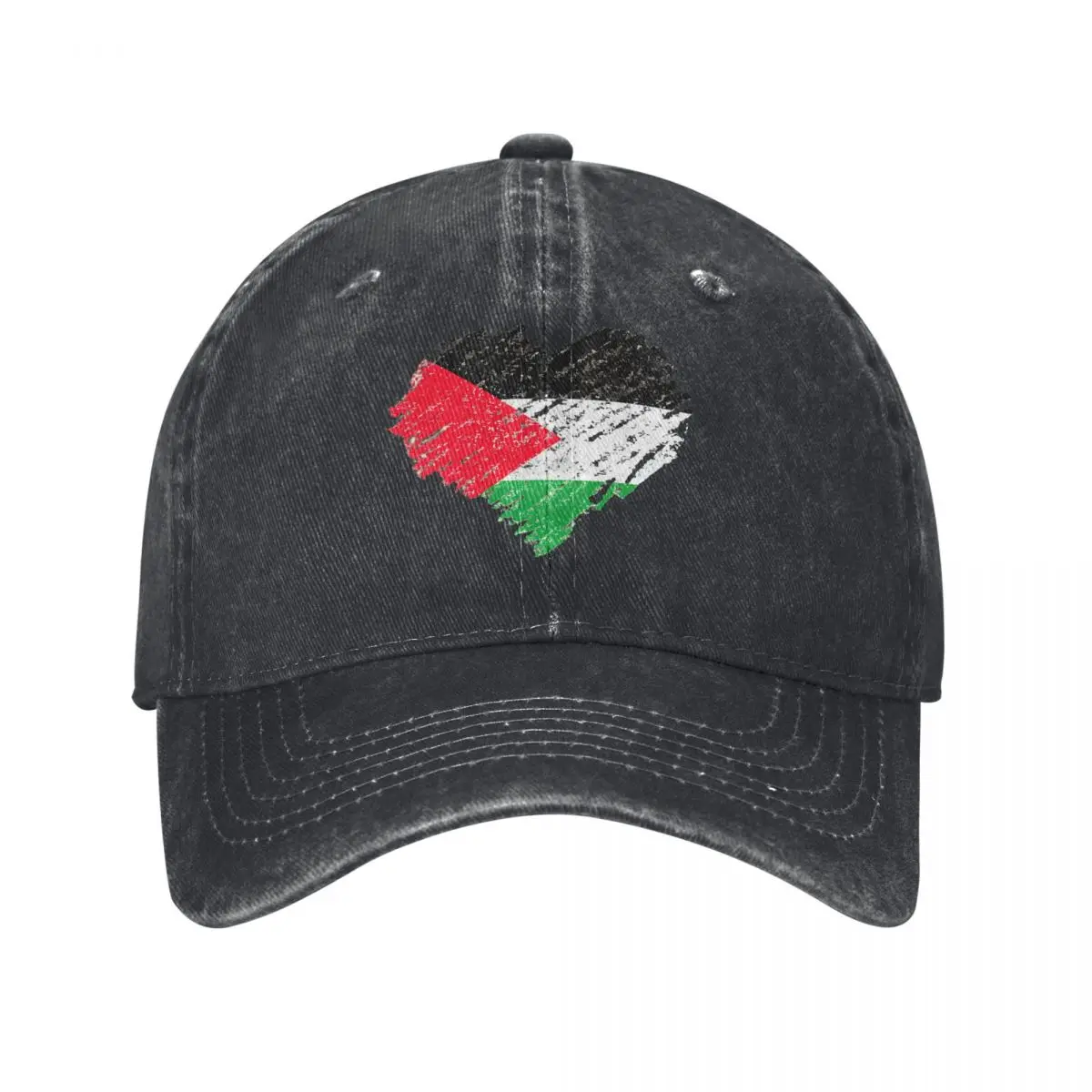 Palestine Multicolor Hat Peaked Women's Cap I Love Scribble Personalized Visor Protection Hats