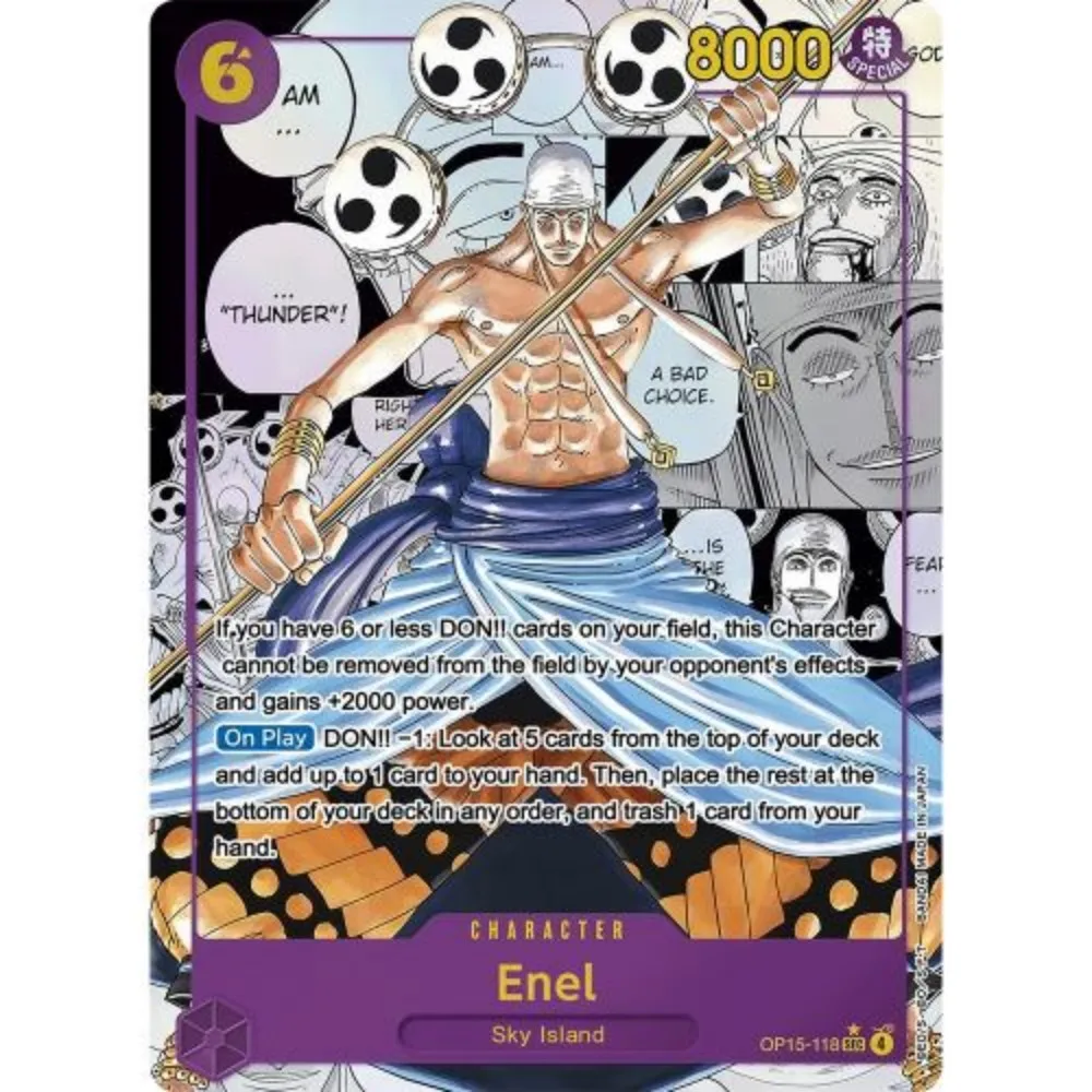 2Pcs/set Diy One Piece English OP15 Zoro Enel Mamaragan Flash Card OPCG Luffy Shanks Self Made Classic Anime Collection Card view 4