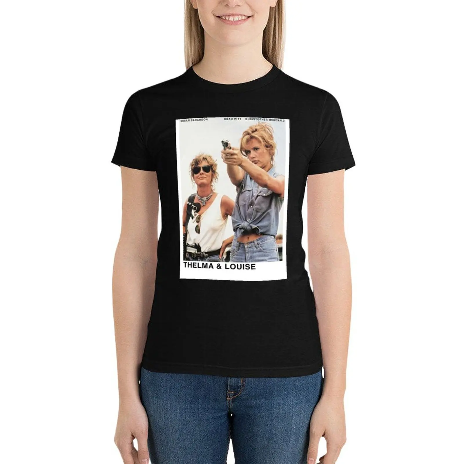 Thelma & Louise T-Shirt funny cute tops vintage clothes Women's cotton t-shirt