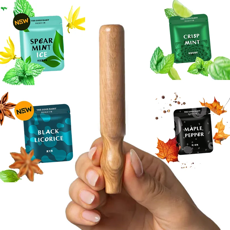 

Nicotine-Free Cigarettes Single Socket Smokeless Inhaler Wooden Flavored Air Inhaler Aromatherapy Diffuser Anti-Smoke Device