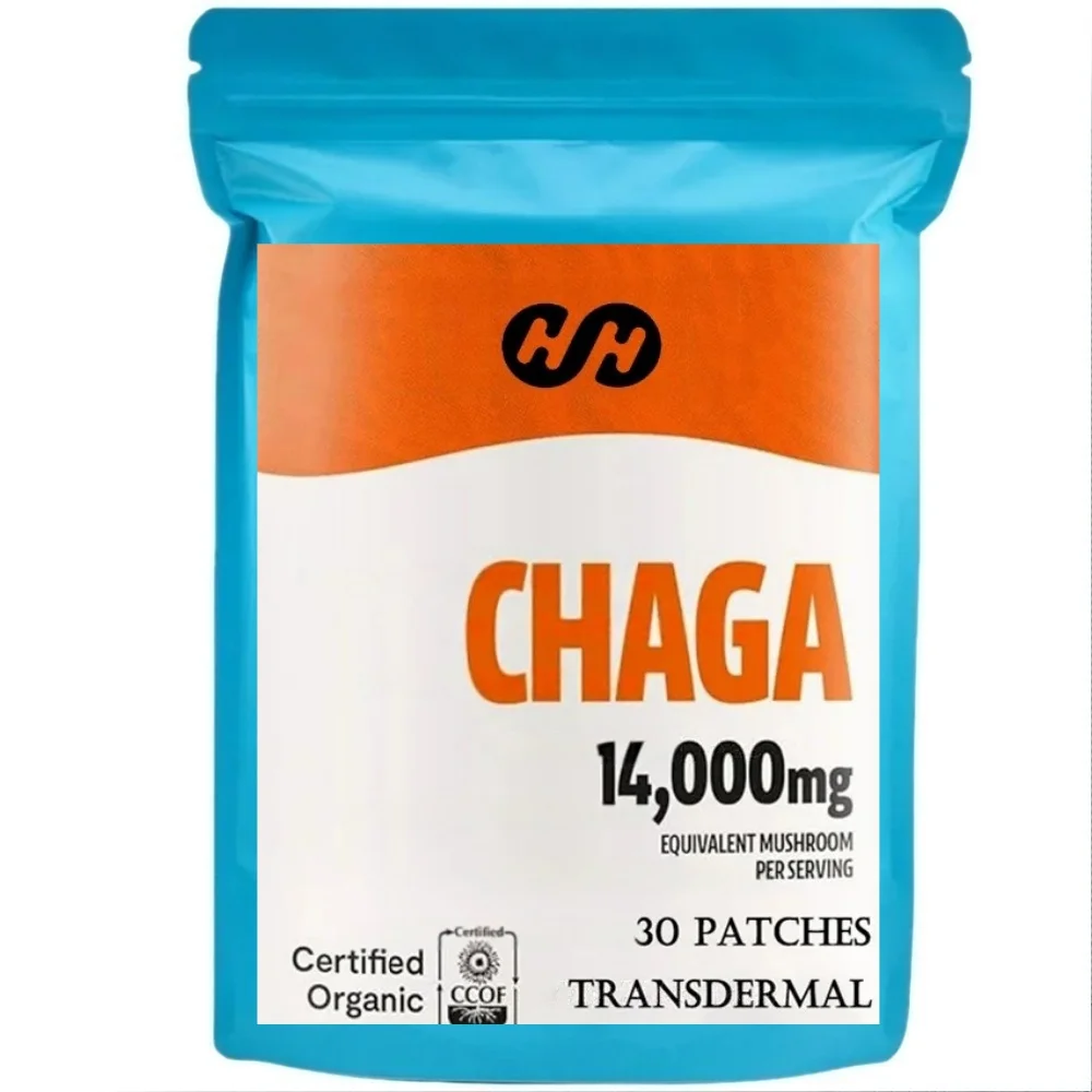Chaga Mushrooms Transdermal Patches – Antioxidant Supply for Immune Support, Energy Boost 30 Patches