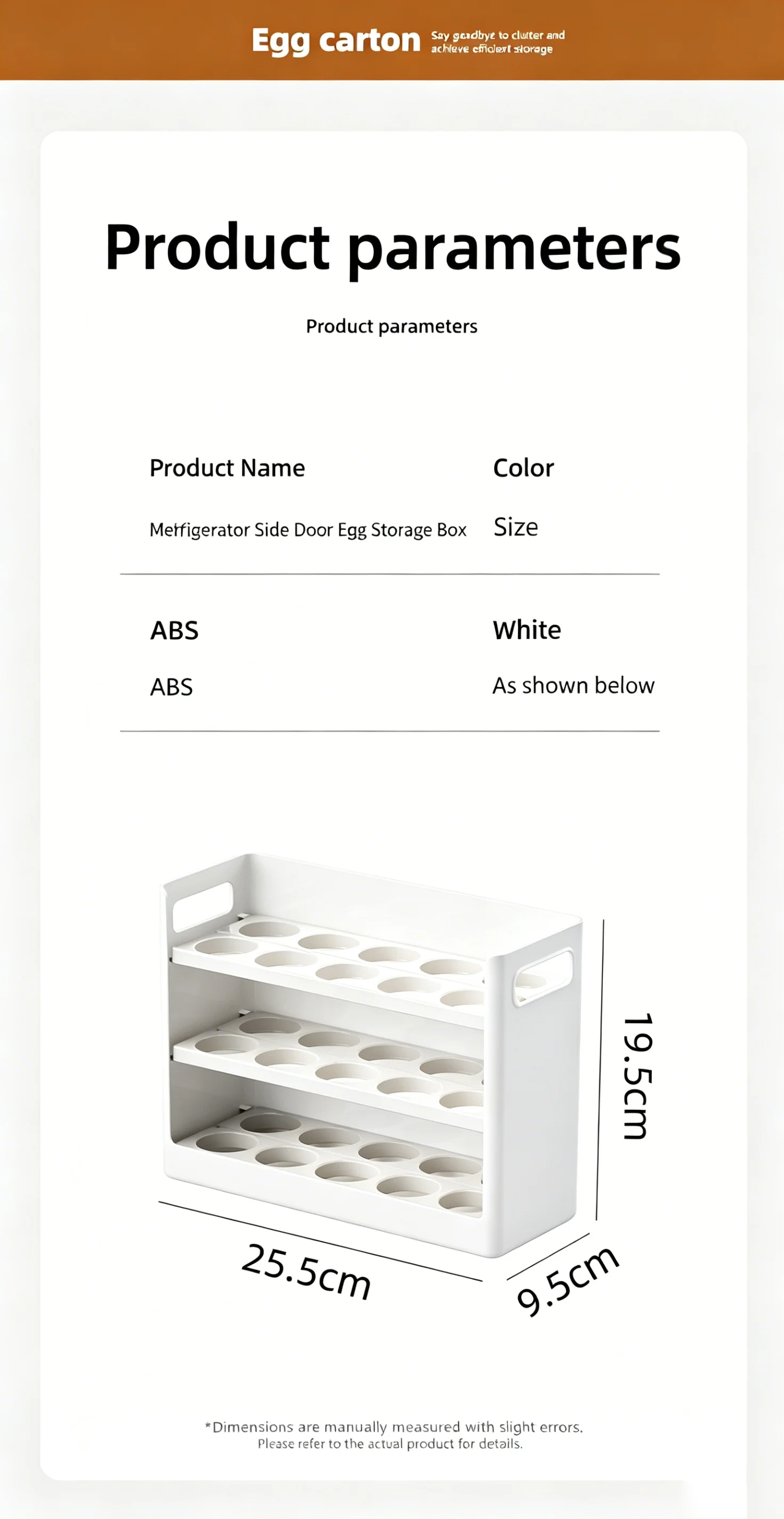 Neue Verbesserte Kühlschrank-Eier-Aufbewahrungsbox Faltbarer Seitentür-Kühlschrank-Eier-Organizer 30-Eier-Spender Aufbewahrungsbehälter – Detail 12