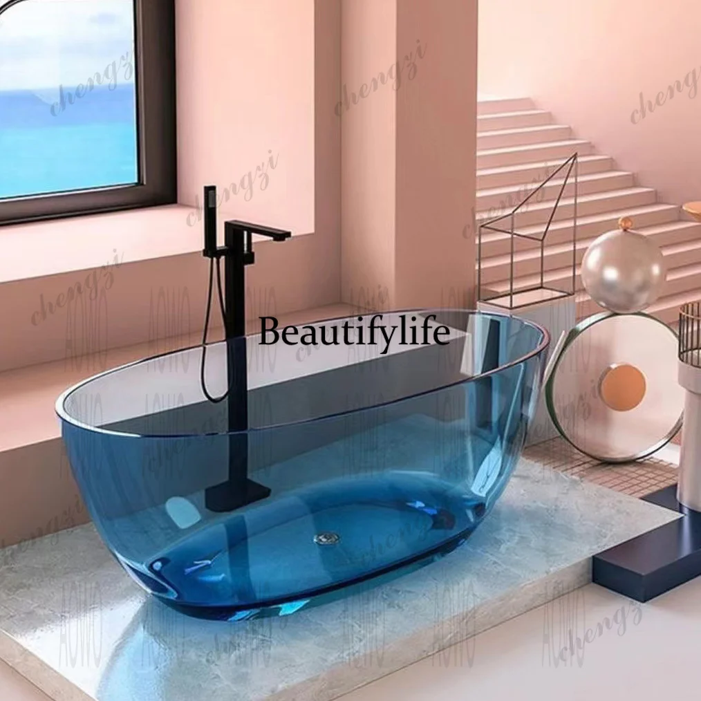 

Clear Bath Tub Black Bathtub Custom Color Freestanding Tub Prefab Bath Soaking Bathtub and Hot Tubs 1700*750*550mm