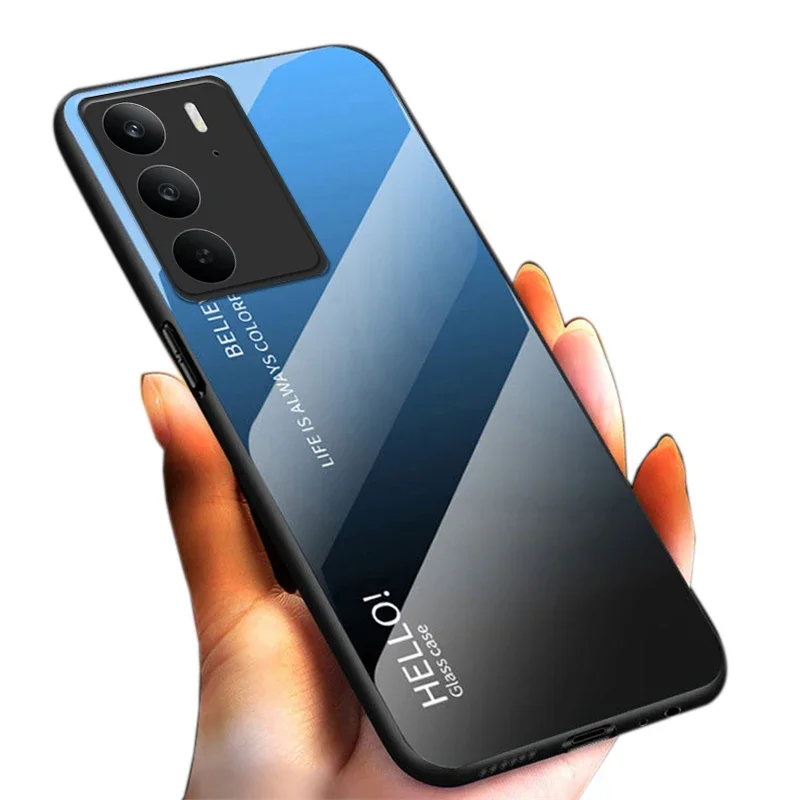 

For Realme C71 C75 C73 Cases Mirror Gradient Tempered Glass Hard Cover For Realme C71 C73 C75 Explosion-proof PC Back Casing