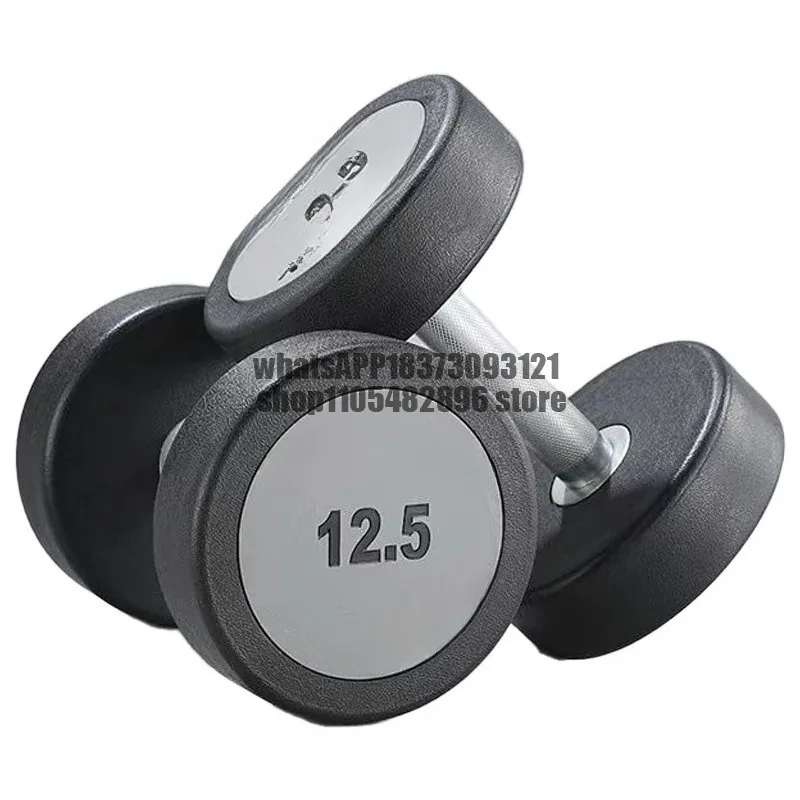 Gym, fixed dumbbells for men and women, rubber-coated pure steel dumbbells, fitness equipment