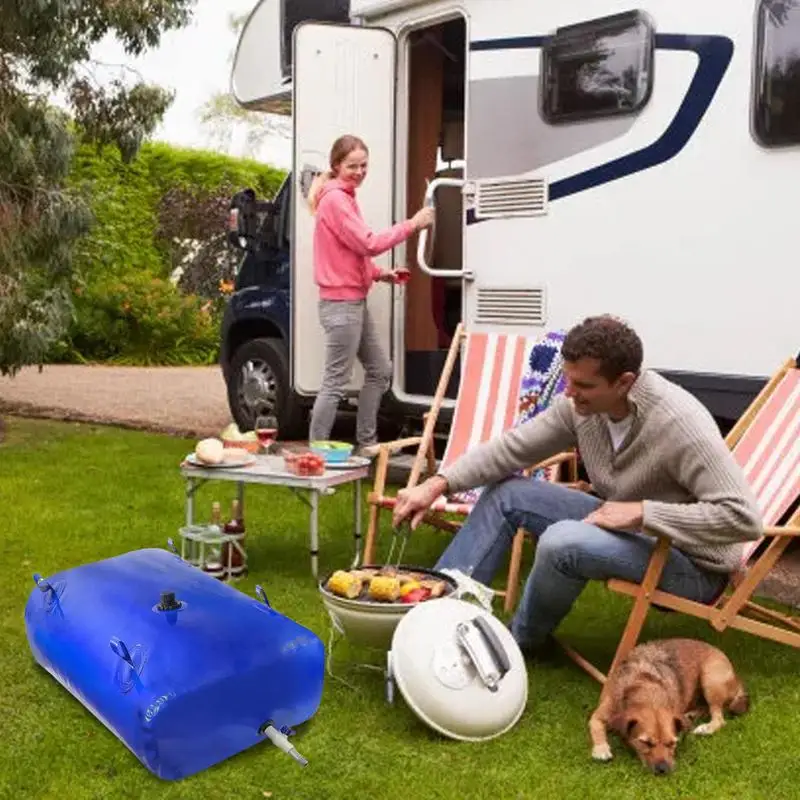 Large Capacity Water Tank Outdoor Leak-Proof Car Water Container 100L Blue Water Storage Carrier Wear-Resistant Water Container