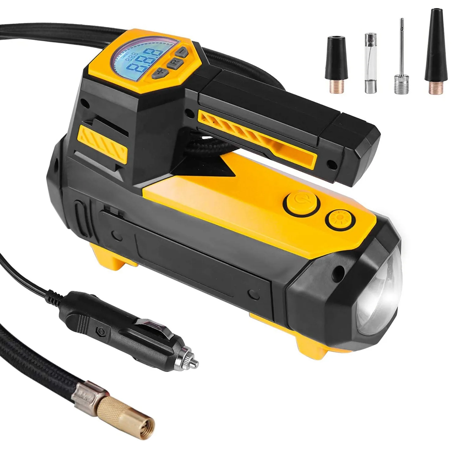 

12V DC Car Air Compressor Tire Inflator Pump Tire Portable Inflation Pump with Digital Pressure Gauge Suitable for
