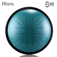 Hluru Music Drum 8 Notes Glucophone Steel Tongue Drum 10 Inch 8 Notes Ethereal Drum Yoga Meditation Drum Percussion Instruments