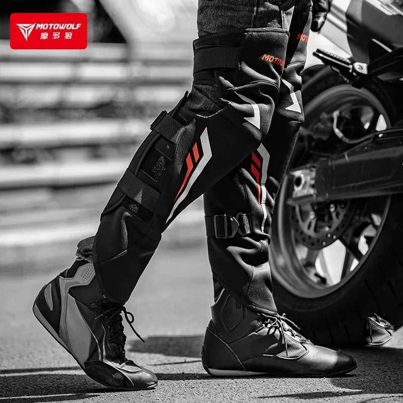 

Motorbike Riding Leg Guards Windproof Cold Anti-Wrestling Thickened Windshield CE Protective Gear Winter Warm Long Knee Pads