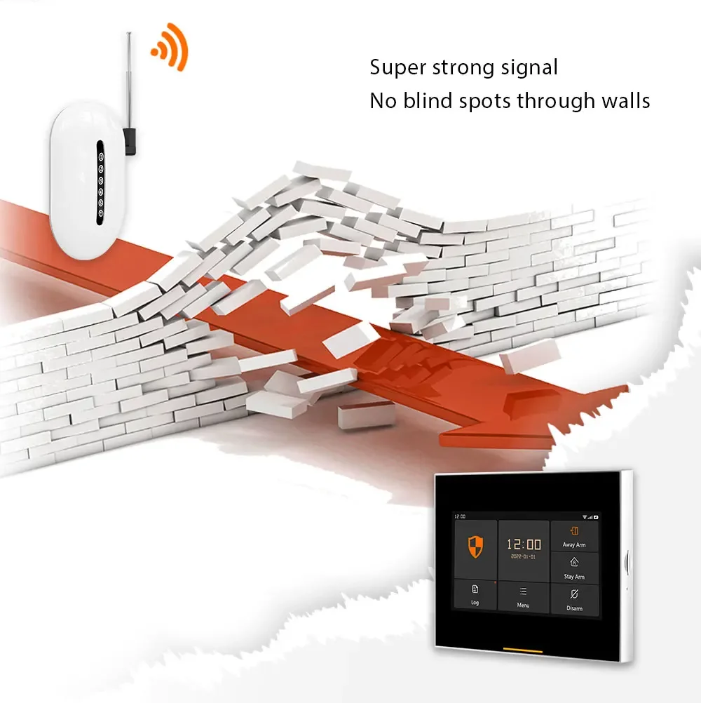 ACJ 433MHz Signal Extender Strong Signal Antenna Long Range Booster Barrier-free Through Walls For Home Alarm Security System