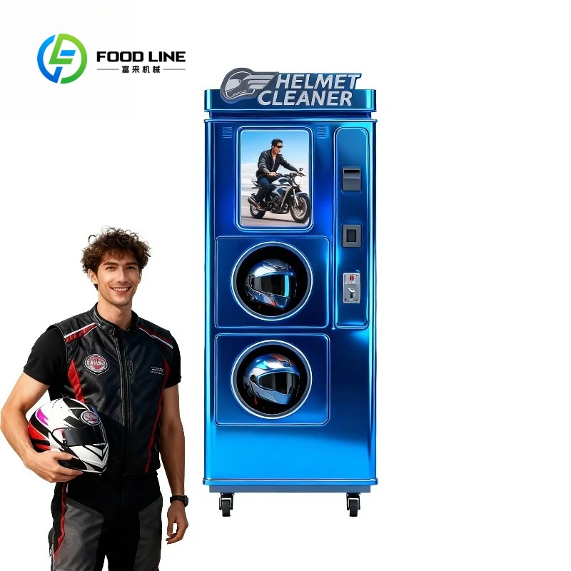 Customized Mini Smart Automatic High Temperature Steam Disinfect Motorcycle Bike Helmet Cleaning Vending Machine Commercial Use