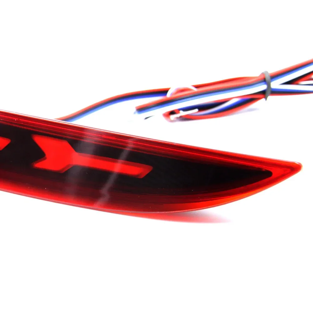 Car Rear Bumper Light Reflector Rear Surround Light Aircraft Pattern Turn Signal Driving Brake Lamp For Ford Mustang 2015-2018 detail image 5