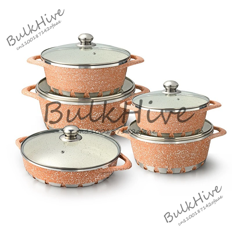 

Hot-selling Thickened Die-casting Soup Pot Marble Multi-functional Soup