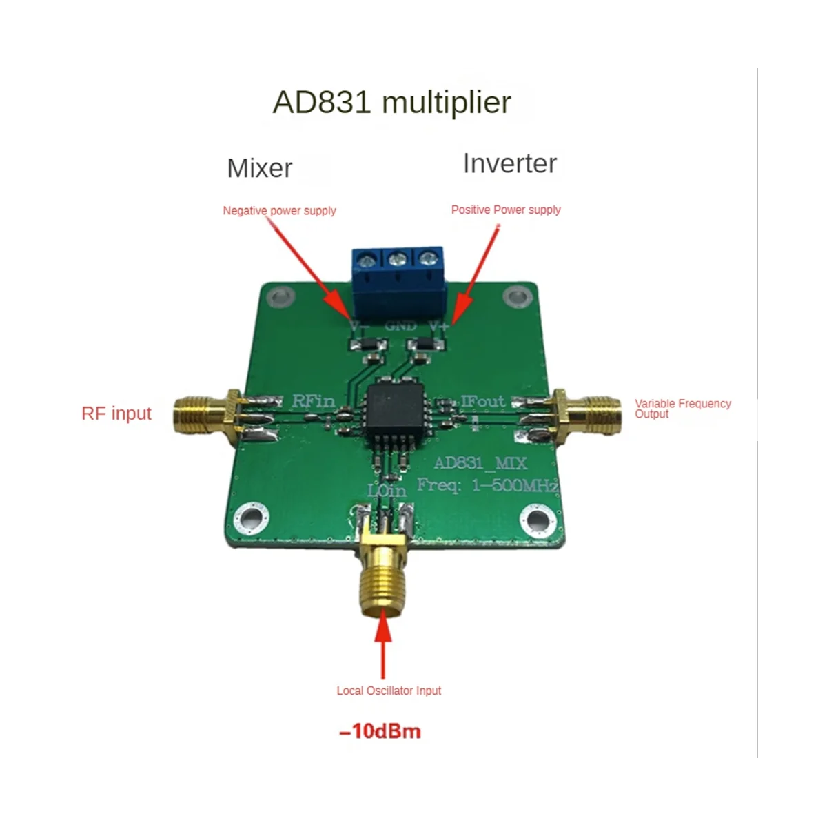 High Frequency Multiplier Ad831 500M Bandwidth Up/Down Mixer Frequency Co Frequency Rf Mixer