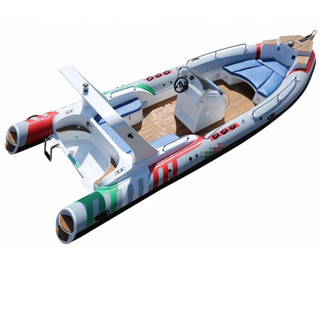 On Sale Hypalon Rib Boat Rigid Inflatable Catamaran Yacht Fiberglass PVC Hull Fishing Boat with Outboard Motor for River Use