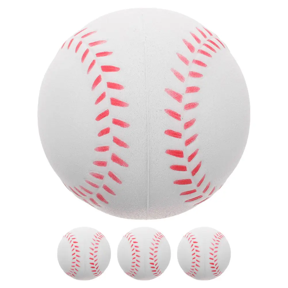 4Pcs Small Practice Baseballs PU Training Baseballs for Beginners Lightweight Portable Outdoor Baseball Sports Practice