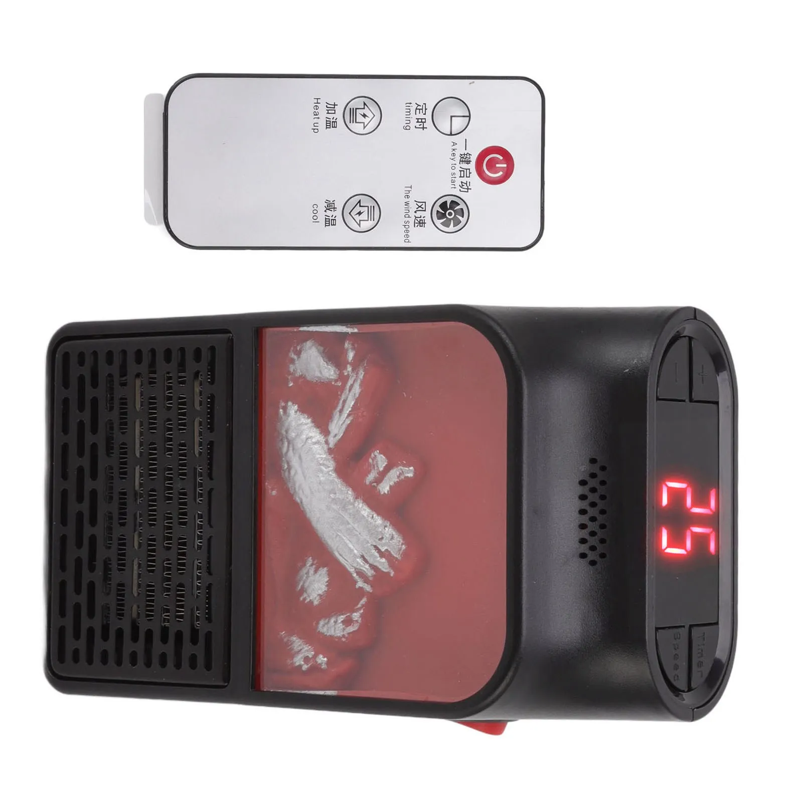 سخان لهب صغير 1000 وات PTC سيراميك تسخين سريع سخان مدفأة محمول صامت مع غلاف بلوري مقاوم للحريق للمنزل