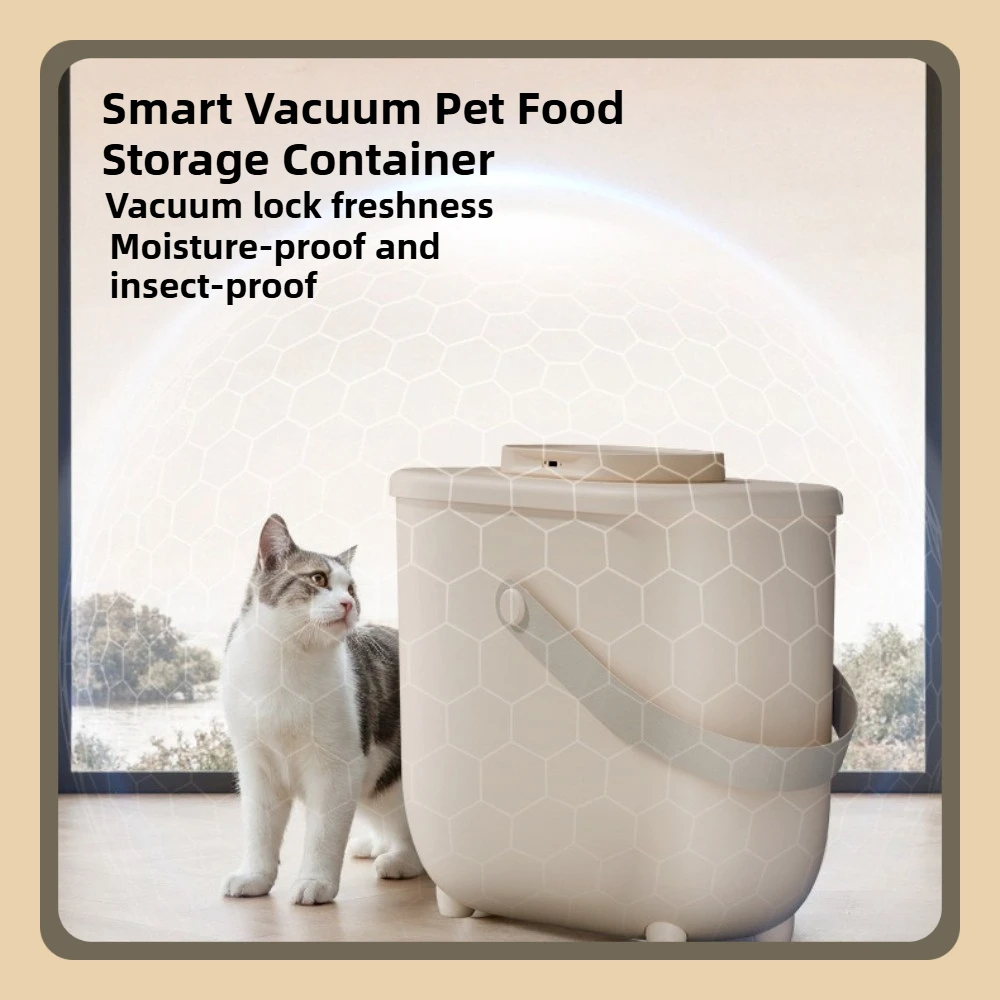 

Smart Vacuum Pet Food Storage Container Electric Airtight Large Capacity Cat Dog Food Fresh Keeping Moisture Proof