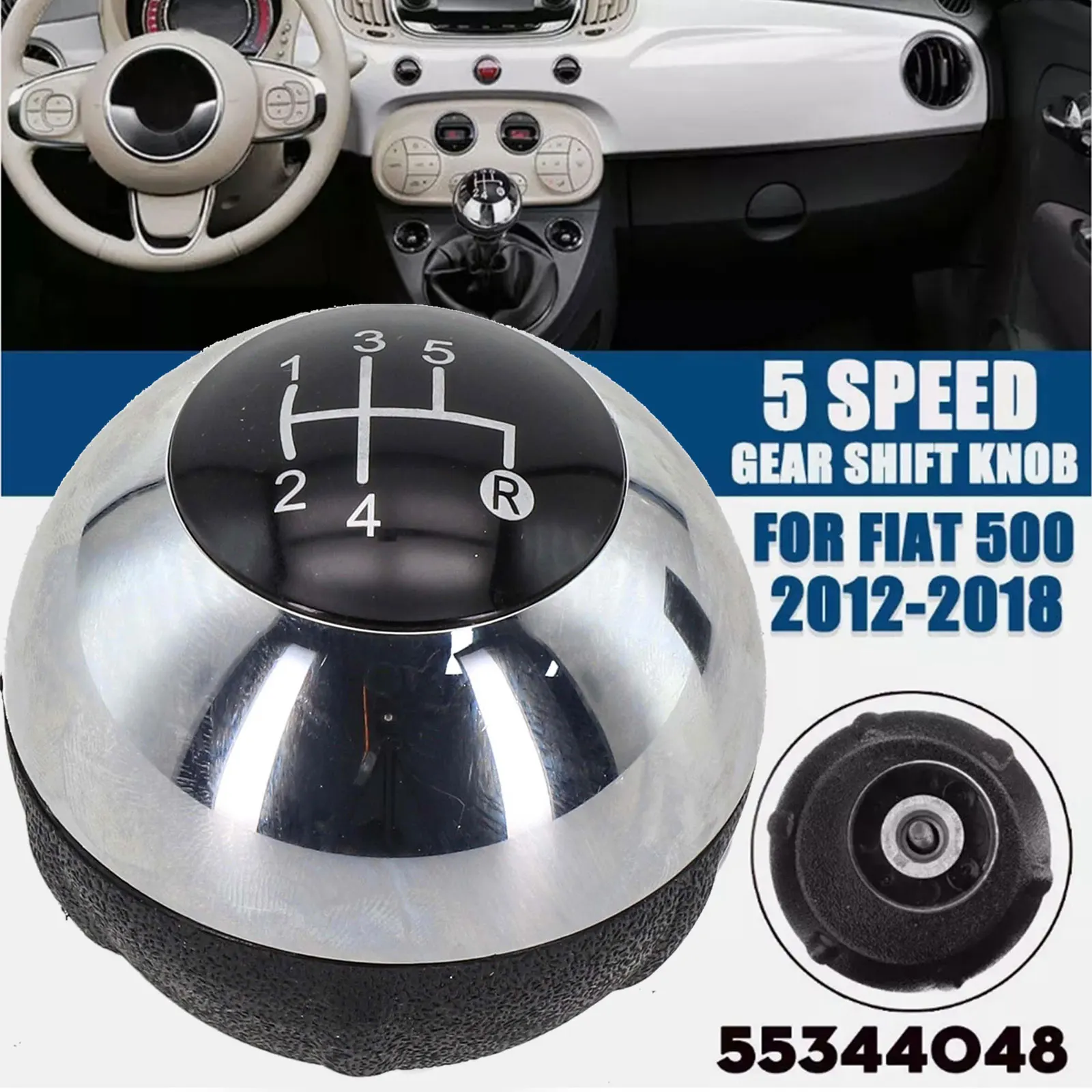 Shift Knob Replacement 5-Speed Shift Knob Comfortable Shifting Direct Replacement High-quality Material Gear Shifting