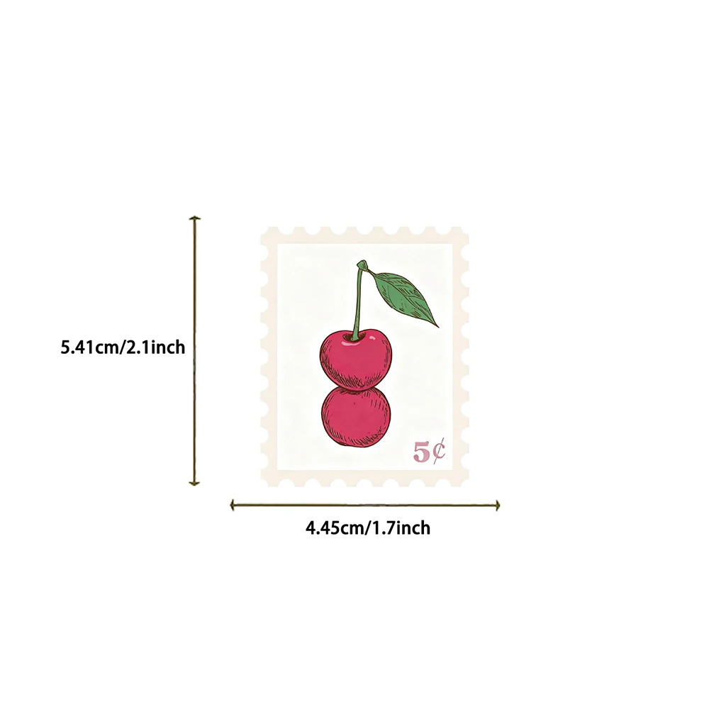 10/30/50/100개 INS 스타일 레트로 레드 체리 감성 스티커 귀여운 소녀 데칼 장식 노트북 기타 전화기 귀여운 스티커