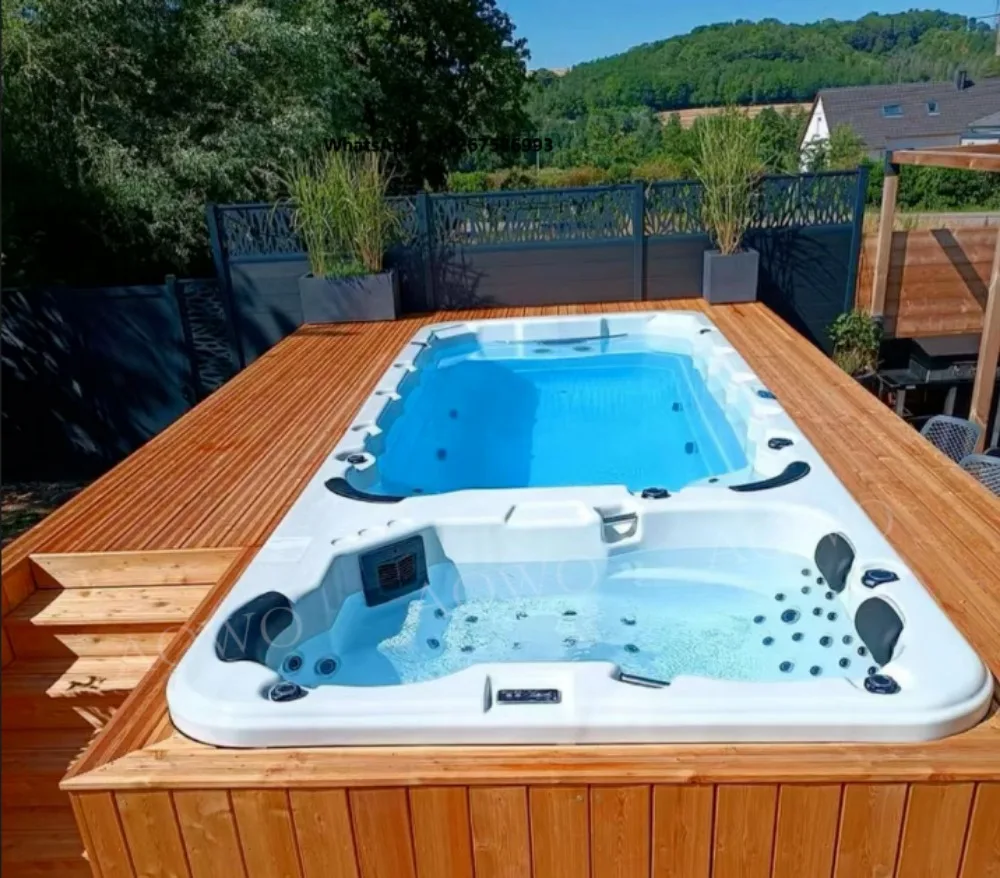 Factory Directly Sale Pool Massage Whirlpool Bathtubs Swimming Pool Swim Air Jet Massage Spa Hot Tub Acrylic Whirlpool Swim Spa