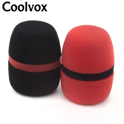 Funda de esponja para micrófono Shure, cubierta plana de espuma multicolor, con cable inalámbrico, suave, 2 piezas
