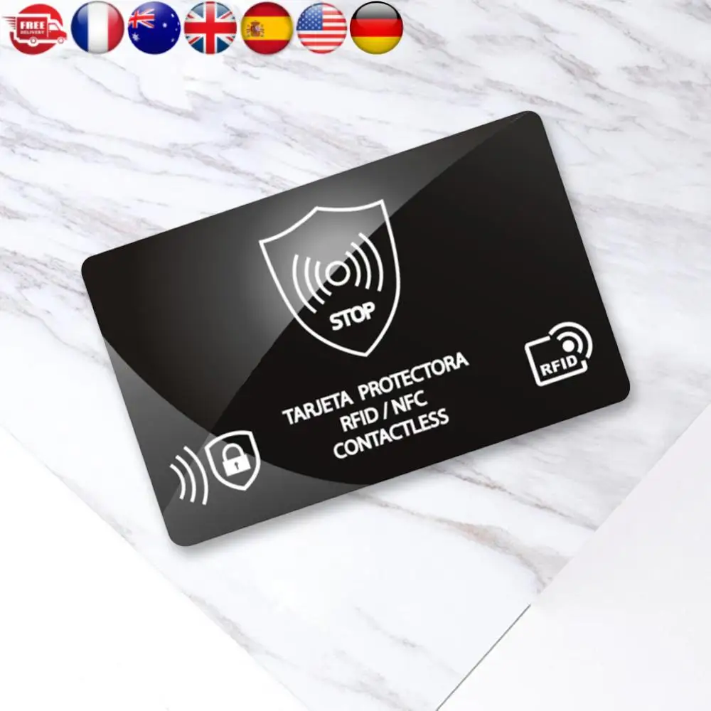 

5Pcs RFID Blocking Card One Card Protects Entire Wallet Portable Credit Card Protector Ultra Thin for Passport Case Purse