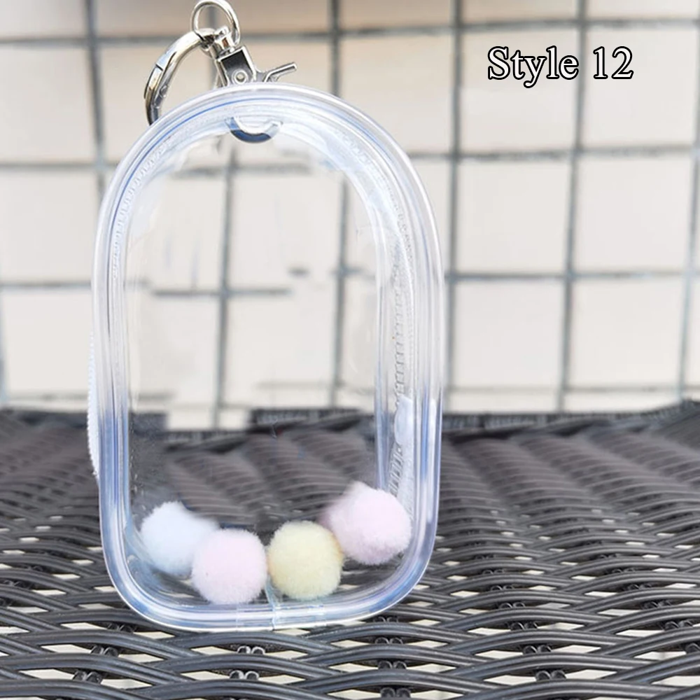 1Pcs Transparent Mystery Storage Box Keychain Pouch Bags Organizer Boxes Cute Wallet Thicken Toy Doll Gifts Bag Dustproof Case