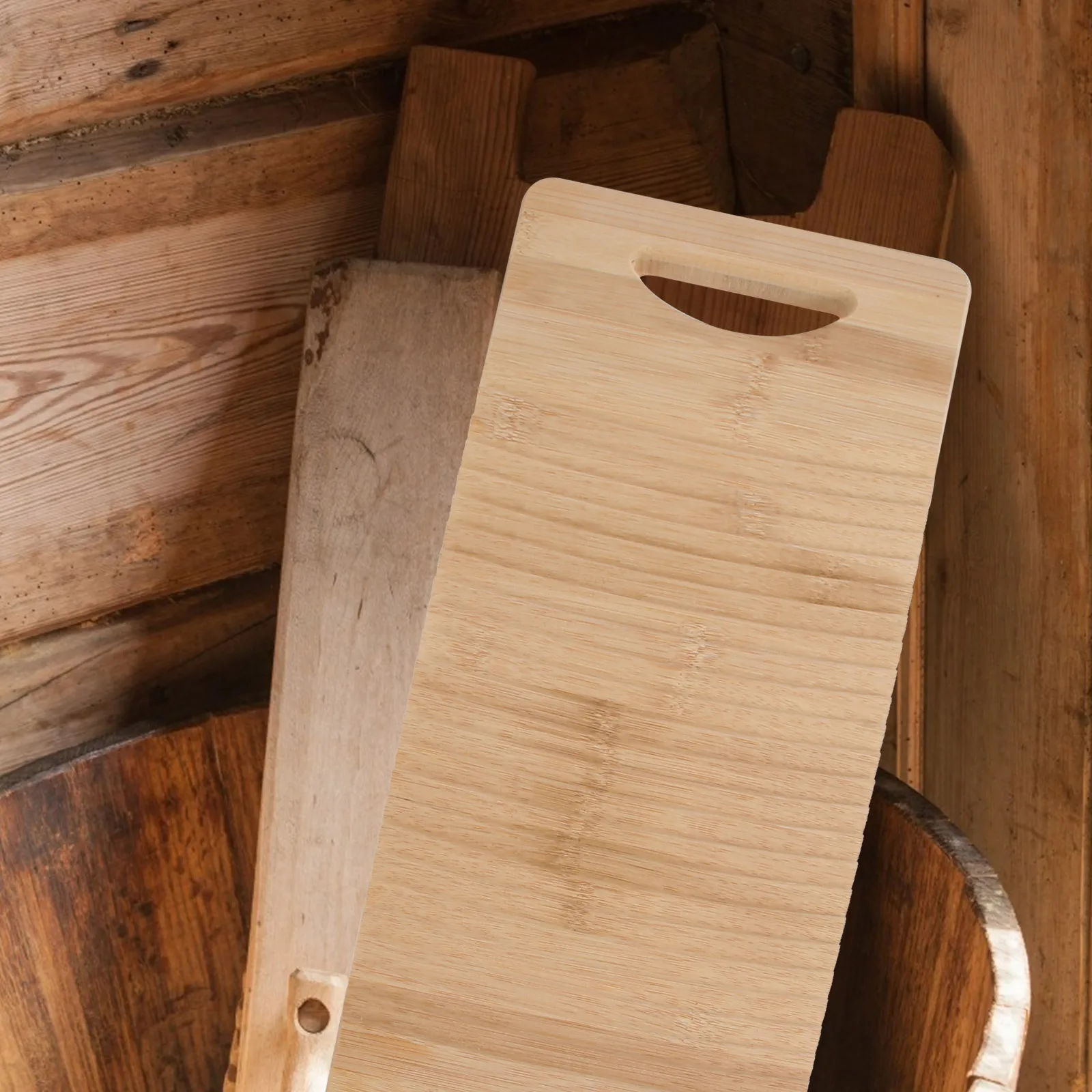 

1Pcs Eco-Friendly Bamboo Washboard Thickened Wooden Laundry Board for Efficient Home Cleaning Thickened Washboard