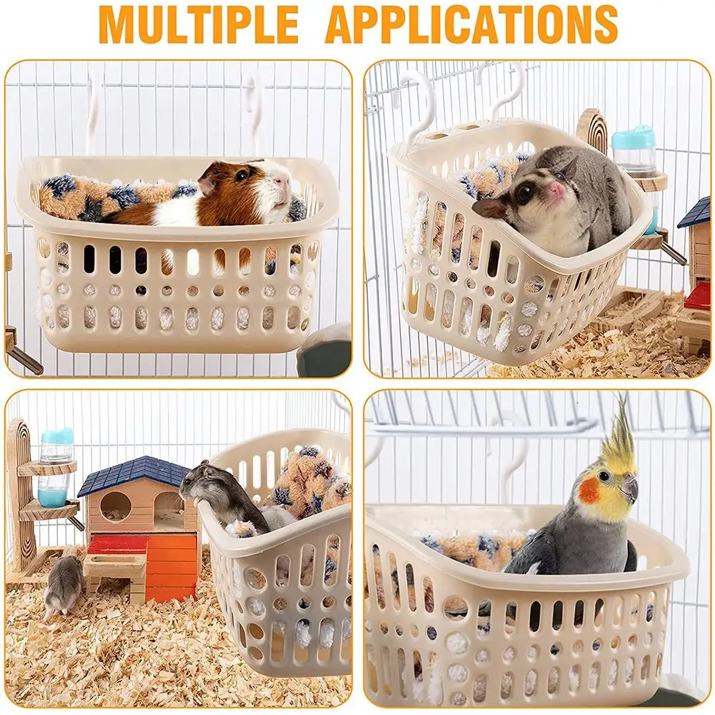 สัตว์เลี้ยงแขวนเตียงเปลญวนที่อยู่อาศัยกรงอุปกรณ์เสริมสำหรับ Parrot หนูแฮมสเตอร์ Guinea Pig (ไม่มีหมอน)