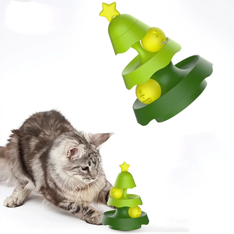 Cat Turntable Toy With Catnip Mint Bell Balls Self Play Relief Boredom Interactive Teaser Game Supplies For Indoor Kitten Cats view 5