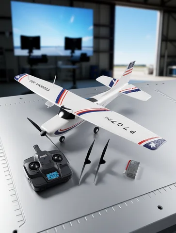 Parkten RC Airplane P707G PRO LCD Version 2.4G 3D/6G With Gyro 3Ch Fixed Wing Plane Outdoor Toys Drone RTF CESSNA 182 Glider