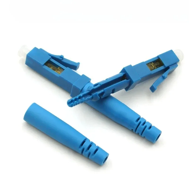 

LC/UPC fiber optic quick connector, pre embedded cold connector, LC cold connector, leather cable, round cable, 10 Pack