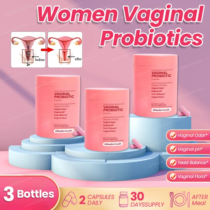 

3 бутылки женских пробиотических капсул PH баланс с пробиотиками Lactobacillus женское вагинальное здоровье для вагинального запаха